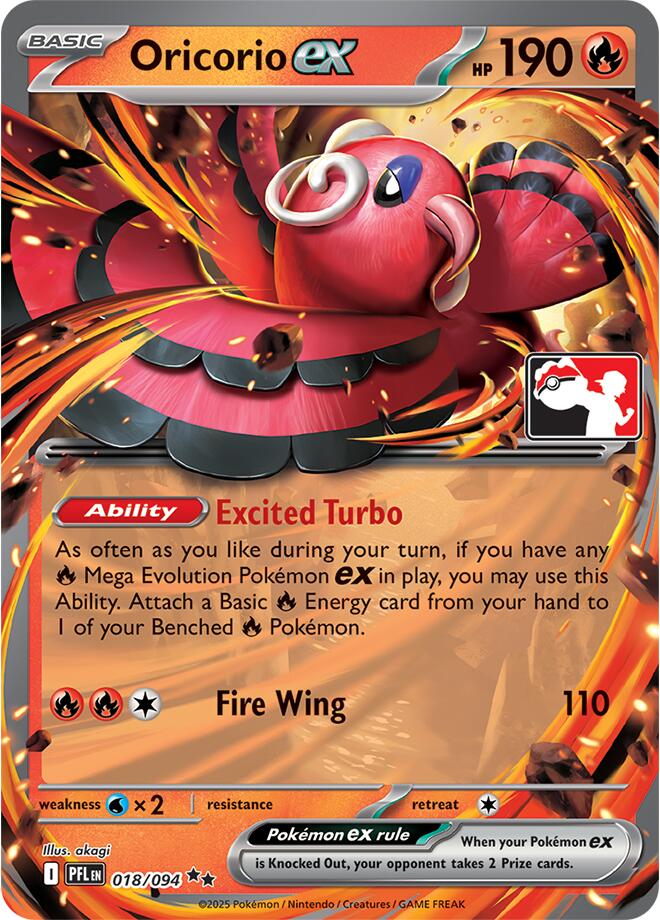 Oricorio ex (018/094) [Prize Pack Series Nine] Pokémon