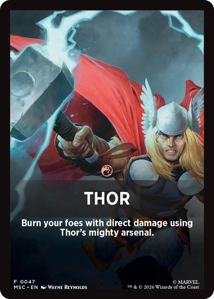 Thor Theme Card [Marvel Super Heroes Commander] Magic: The Gathering