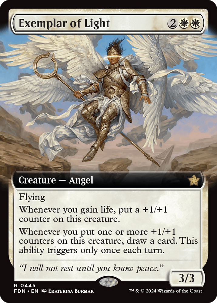 Exemplar of Light (Extended Art) [Foundations] Magic: The Gathering