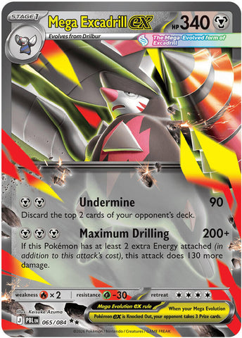 Mega Excadrill ex (065/084) [Mega Evolution: Pitch Black] Pokémon