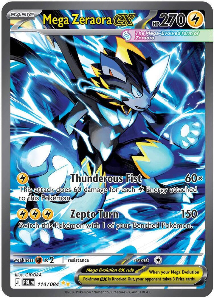 Mega Zeraora ex (114/084) [Mega Evolution: Pitch Black] Pokémon
