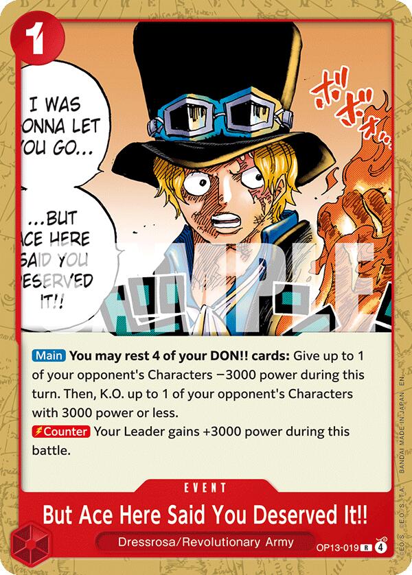 But Ace Here Said You Deserved It!! [One Piece Film: Red] Bandai