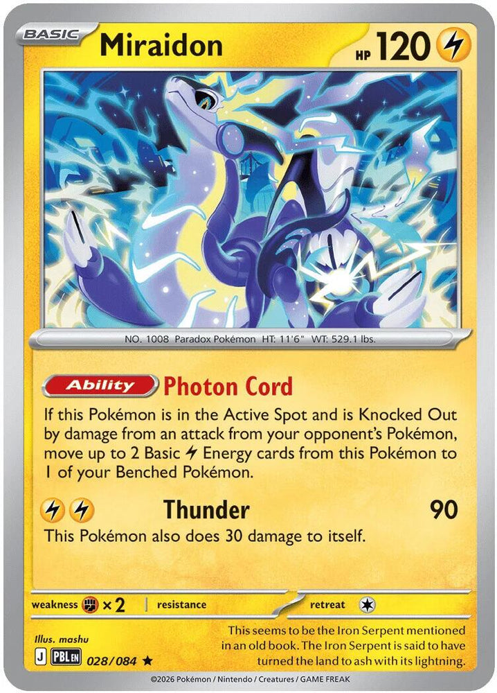 Miraidon (028/084) (Deck Exclusive) [Mega Evolution: Pitch Black] Pokémon