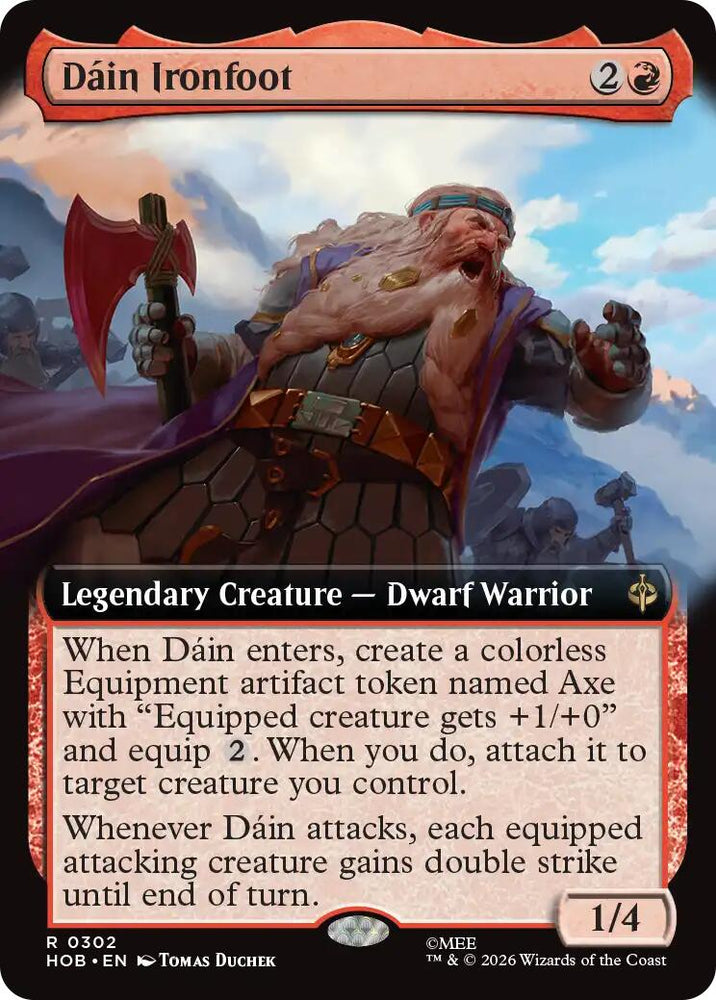 Dain Ironfoot (Extended Art) [The Hobbit] Magic: The Gathering
