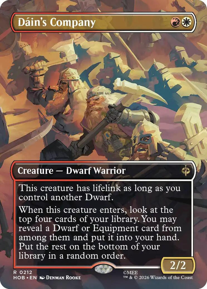 Dain's Company (Borderless) [The Hobbit] Magic: The Gathering