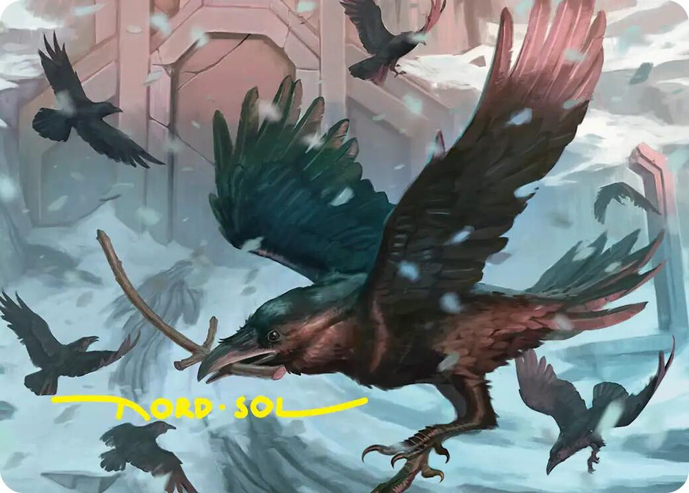 Ravenhill Flock Art Card (Gold-Stamped Signature) [The Hobbit Art Series] Magic: The Gathering