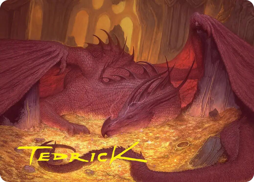 Smaug the Magnificent Art Card (Gold-Stamped Signature) [The Hobbit Art Series] Magic: The Gathering