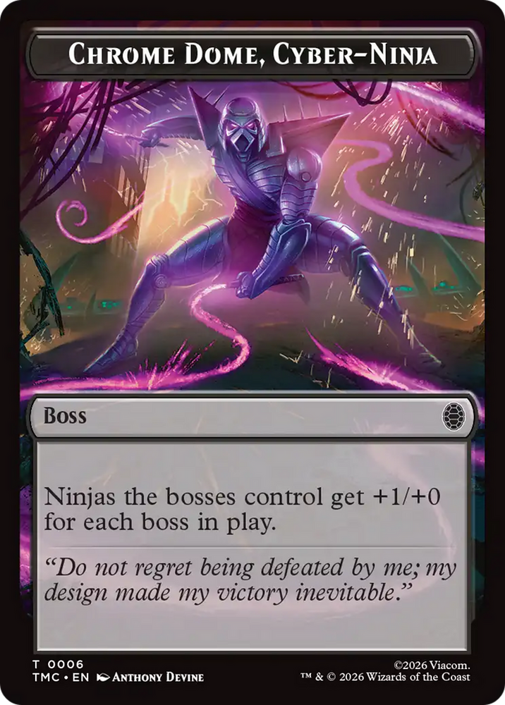 Chrome Dome, Cyber-Ninja [Teenage Mutant Ninja Turtles Commander Tokens] Magic: The Gathering