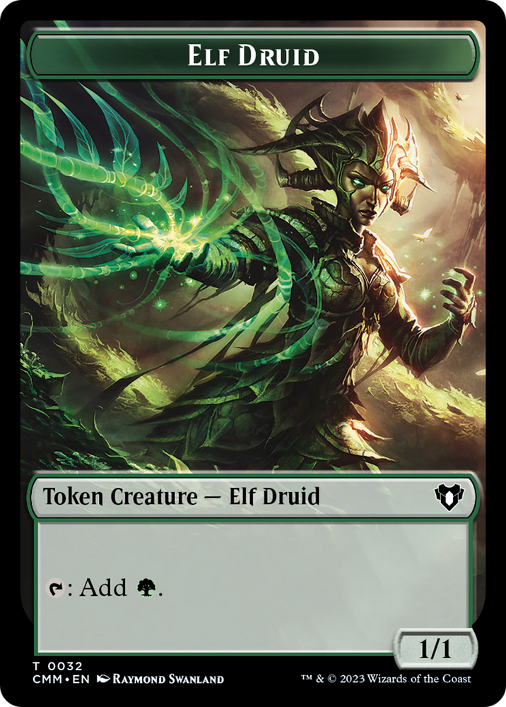 Servo // Elf Druid Double-Sided Token [Commander Masters Tokens] Magic: The Gathering