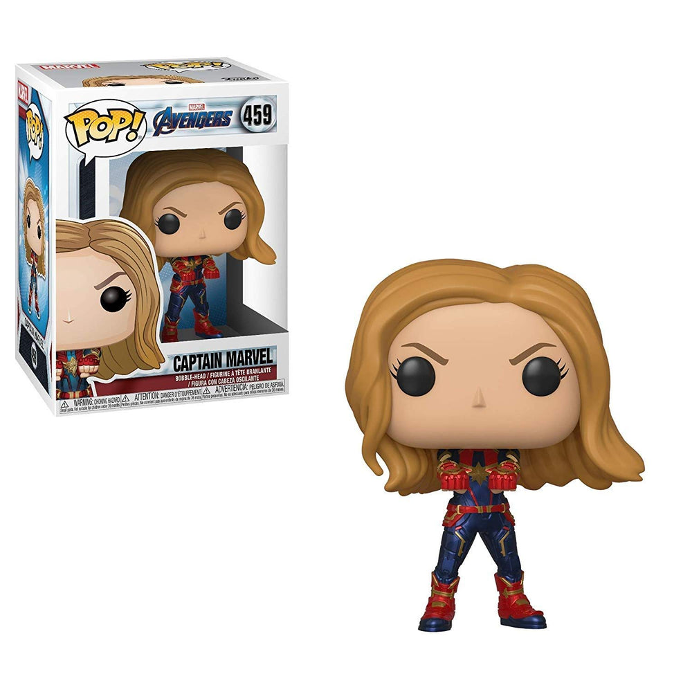Funko Pop! Marvel Avengers Captain Marvel (Endgame) with Collector Cards Entertainment Earth Exclusive FUNKO