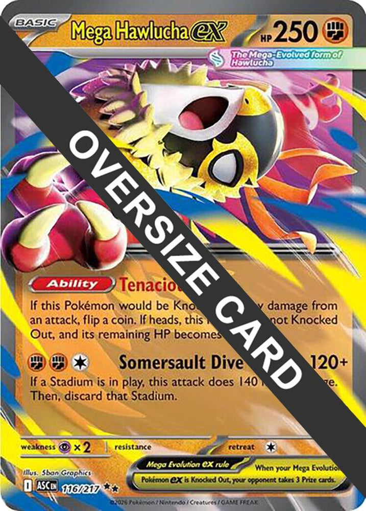 Mega Hawlucha ex (116/217) (Jumbo Card) [Mega Evolution: Ascended Heroes] Pokémon