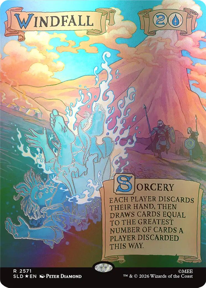 Windfall (2571) (Out Of Sight Foil) [Secret Lair Drop Series] Magic: The Gathering