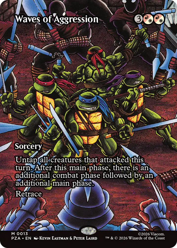 Waves of Aggression (Borderless) [Teenage Mutant Ninja Turtles Eternal-Legal] Magic: The Gathering
