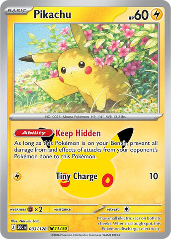 Pikachu (033/128) [Mega Evolution: 30th Celebration] Pokémon
