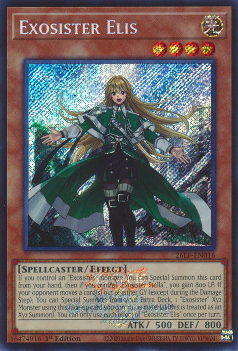 Exosister Elis (Emblazoned Secret Rare) [26LP-EN016] Secret Rare Yu-Gi-Oh!