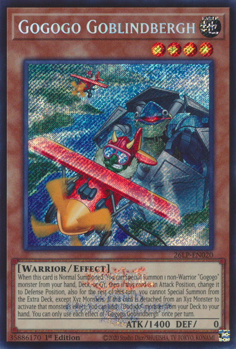 Gogogo Goblindbergh (Emblazoned Secret Rare) [26LP-EN020] Secret Rare Yu-Gi-Oh!