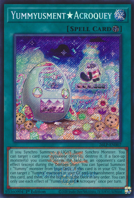YummyusmentAcroquey (Emblazoned Secret Rare) [26LP-EN007] Secret Rare Yu-Gi-Oh!