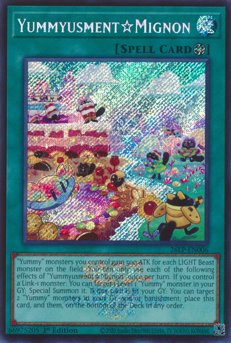 YummyusmentMignon (Emblazoned Secret Rare) [26LP-EN006] Secret Rare Yu-Gi-Oh!