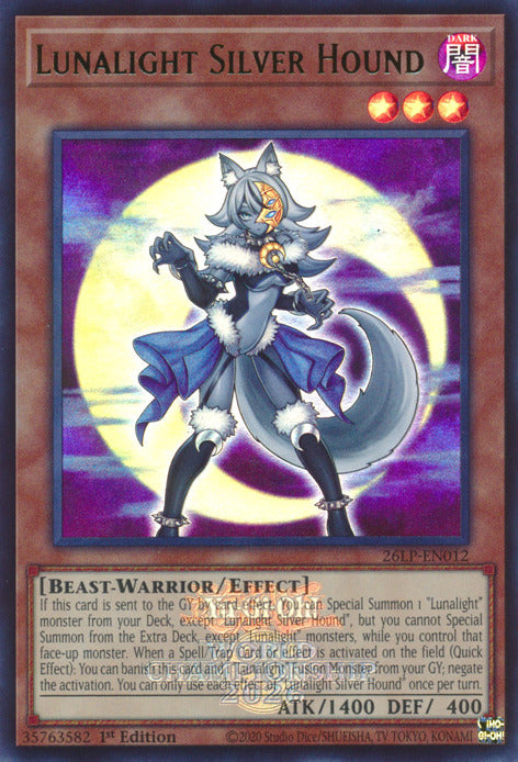 Lunalight Silver Hound (Emblazoned) [26LP-EN012] Ultra Rare Yu-Gi-Oh!