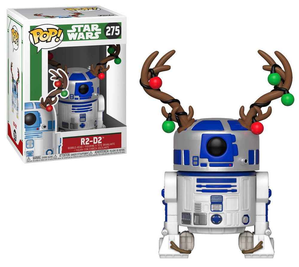 Funko Pop Star Wars: Holiday - R2D2 with Antlers Collectible Figure, Multicolor FUNKO