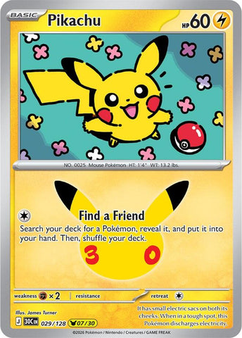 Pikachu (029/128) [Mega Evolution: 30th Celebration] Pokémon