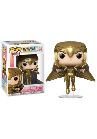 Funko Pop! Movies: Wonder Woman 1984 - Wonder Woman Gold Flying (Metallic), Multicolor FUNKO