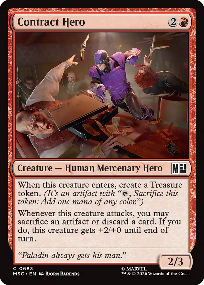 Contract Hero [Marvel Super Heroes Commander] Magic: The Gathering