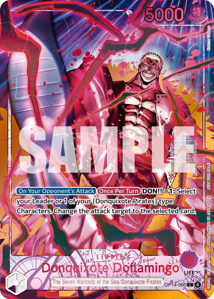 Donquixote Doflamingo (Flame-Flame Fruit Coliseum) [One Piece Promotion Cards] Bandai