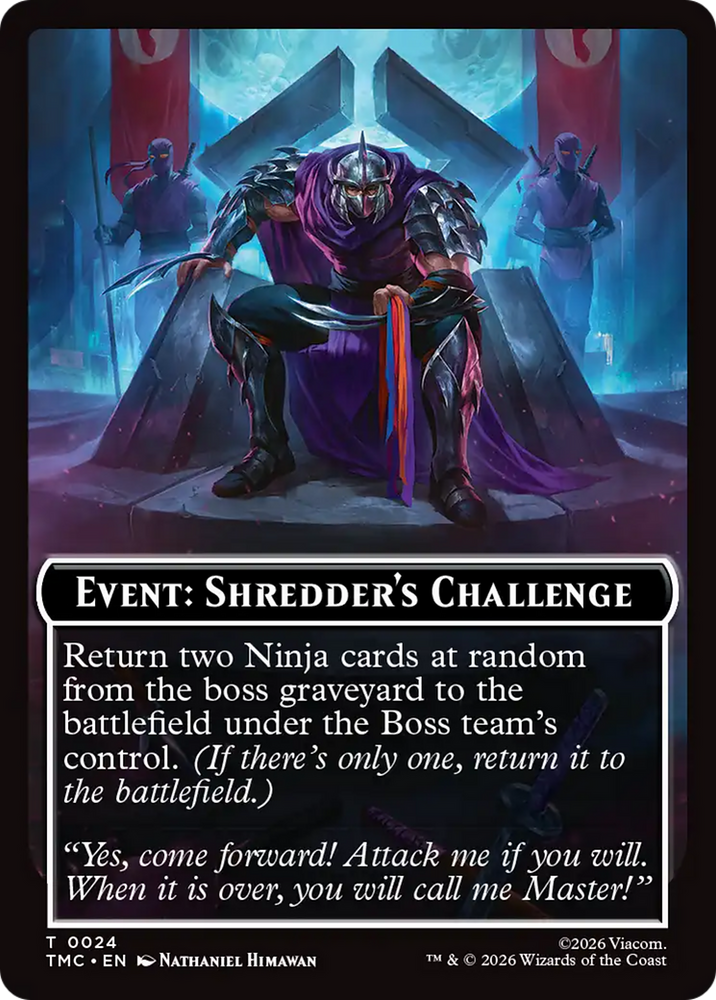 Event: Shredder's Challenge [Teenage Mutant Ninja Turtles Commander Tokens] Magic: The Gathering