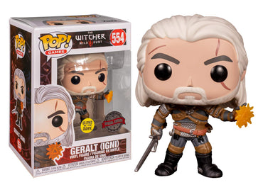 Funko Pop! Games: The Witcher 3: Wild Hunt - Geralt Glow in The Dark GameStop Exclusive Vinyl Figurine FUNKO