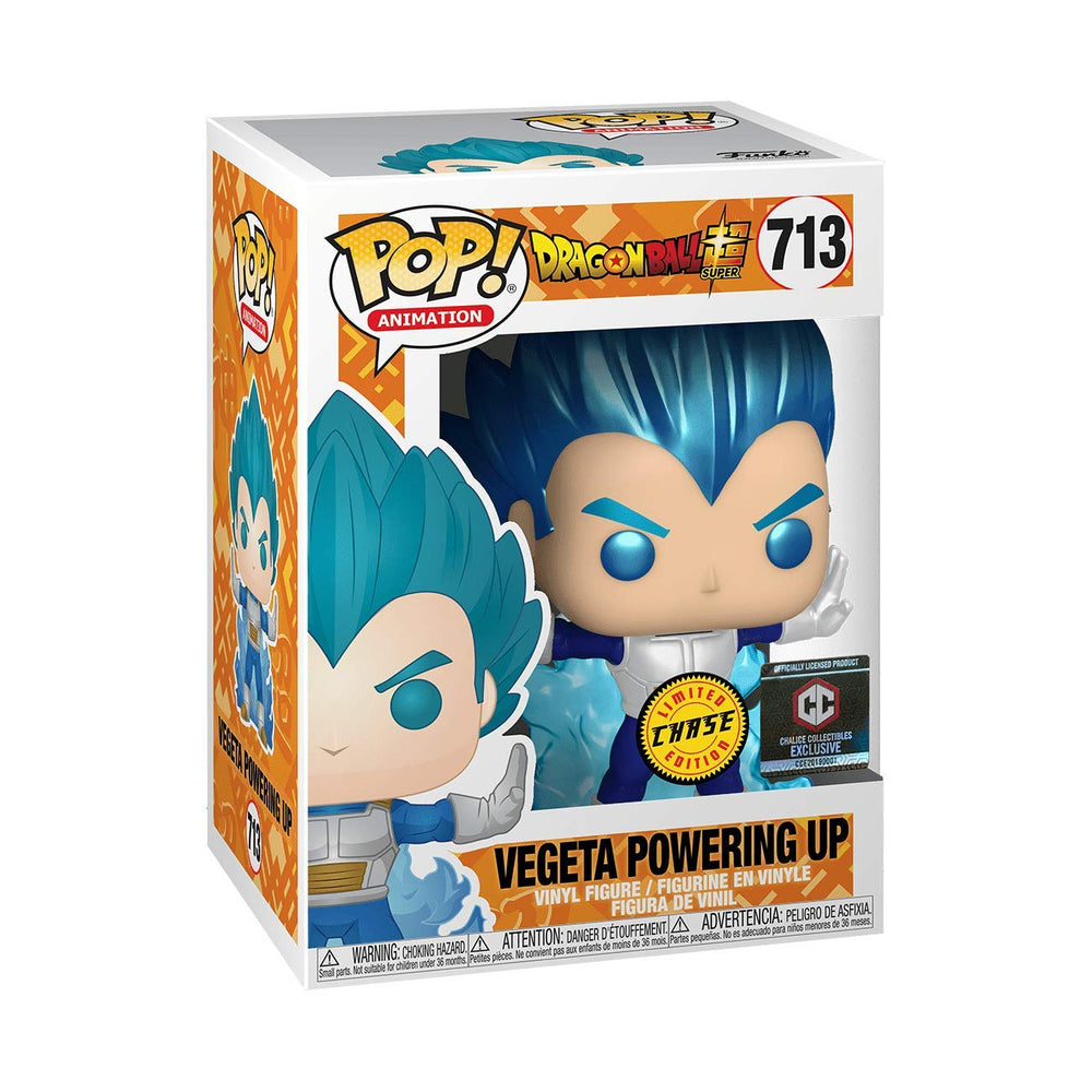 POP Funko Vegeta Powering Up Dragon Ball Super Metallic Chase Chalice Collectibles Exclusive FUNKO
