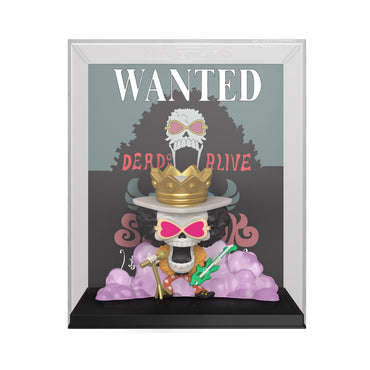 Funko POP! Animation One Piece Brook Vinyl Figure with Wanted Poster Display Case, Exclusive Collectible #2220, 4.7 Inches FUNKO