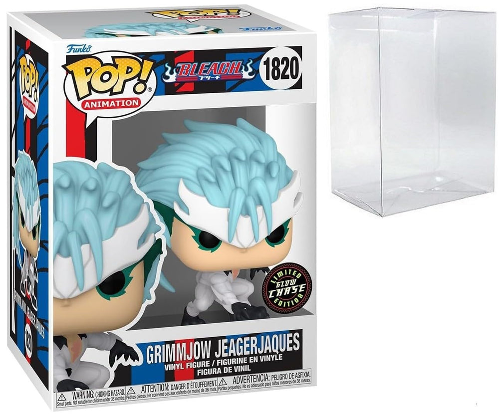 POP Anime: Bleach - Grimmjow Jeagerjaques (Glow-in-The-Dark) Limited Edition Chase Funko Vinyl Figure (Bundled with Compatible Box Protector Case), Multicolor, 3.75 FUNKO