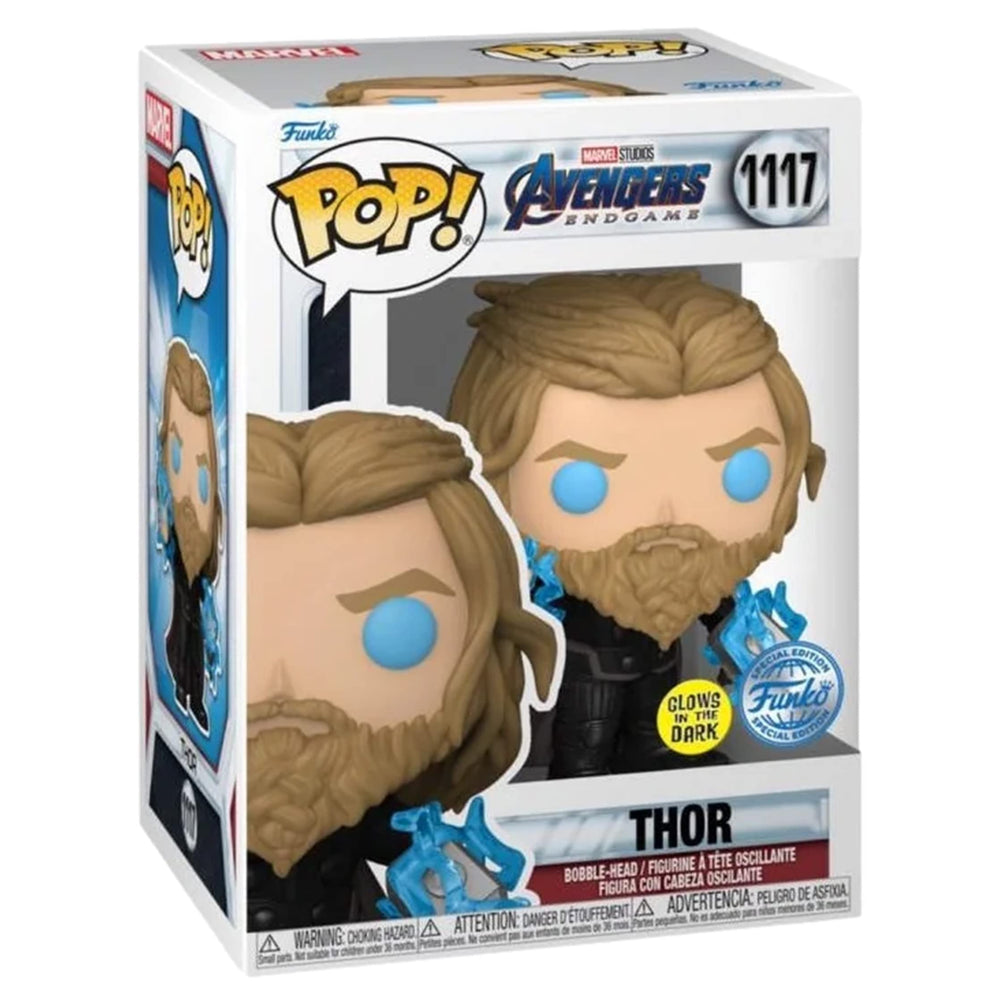 Funko Pop Marvel End Game #1117 Thor with Thunder Vinyl Figure Chalice Collectibles Exclusive FUNKO