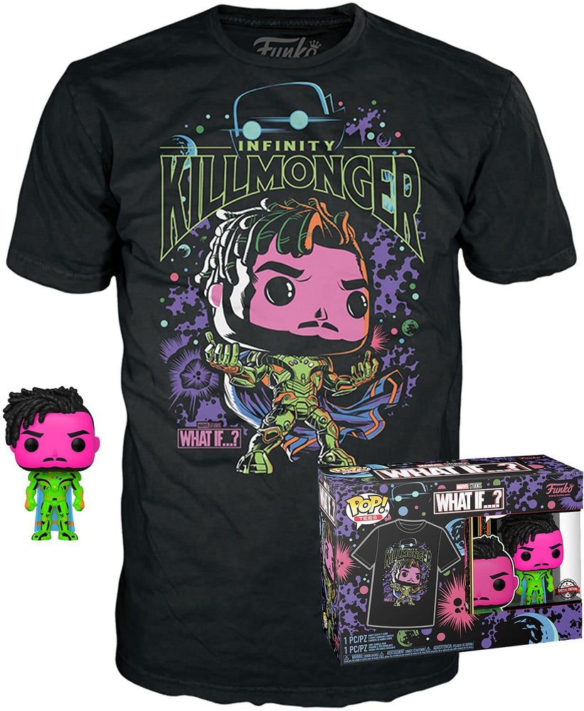 Funko POP & TEE: Anything Goes S3- XL, Multicolor Marvel What IF...? KillMonger FUNKO