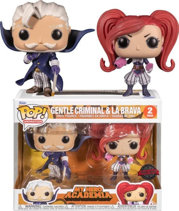 Funko Pop! Animation My Hero Academia Gentle Criminal & La Brava Vinyl Figure Set 2022 Anime Expo Exclusive FUNKO