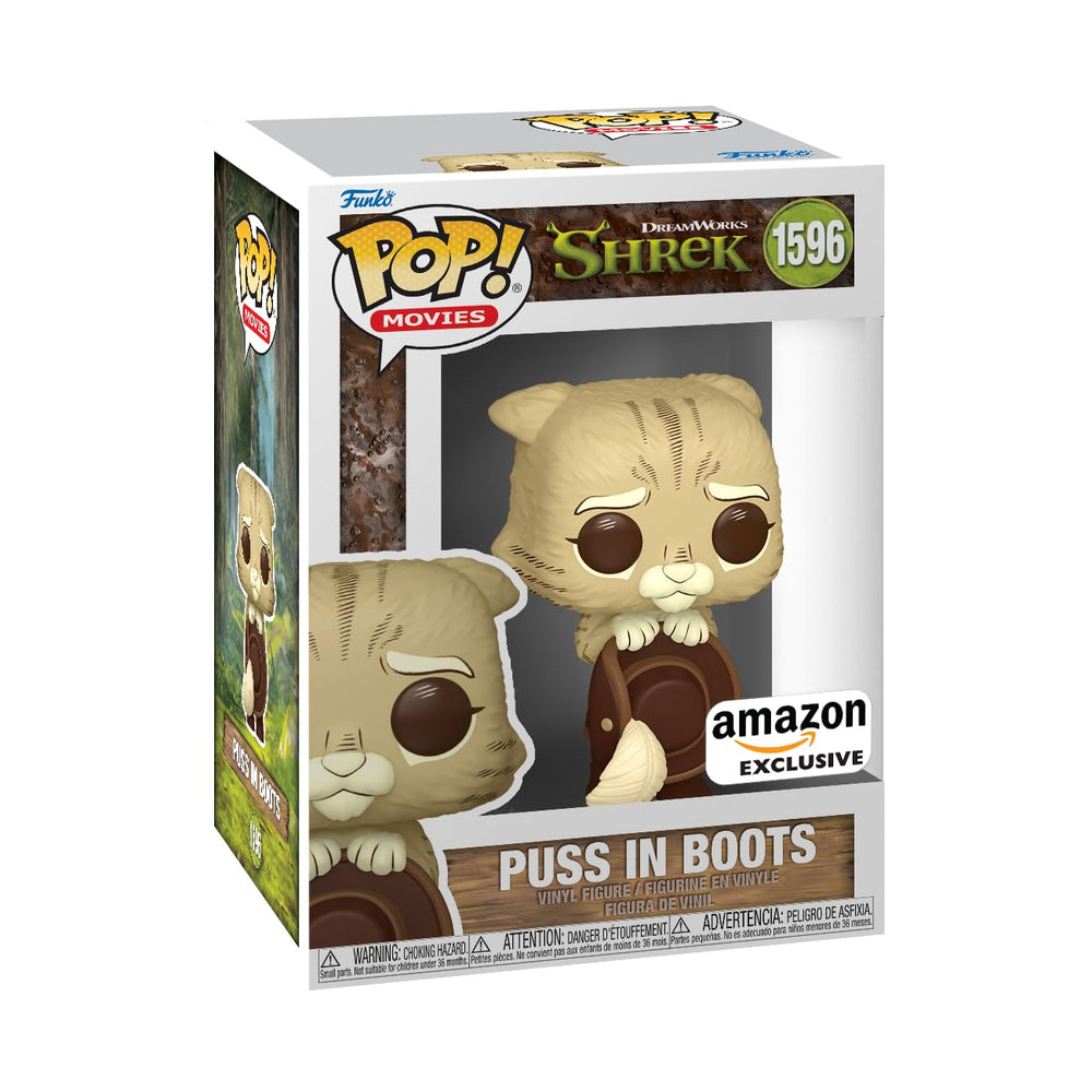 Funko Pop! Movies: DreamWorks 30th Anniversary - Shrek, Puss in Boots Brown, Amazon Exclusive FUNKO