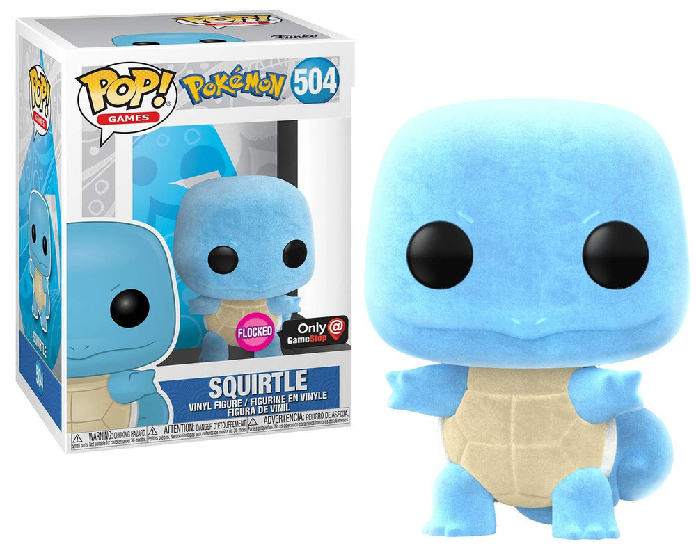 Funko POP! Games: Pokemon - Squirtle [Flocked] #504 Exclusive FUNKO