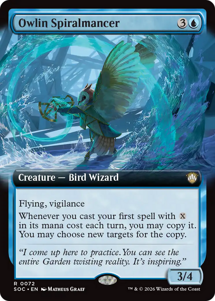 Owlin Spiralmancer (Extended Art) [Secrets of Strixhaven Commander] Magic: The Gathering