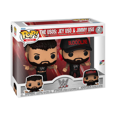Funko POP! WWE: The Usos: Jey USO & Jimmy USO, 2-Pack - Collectable Vinyl Figure - Gift Idea - Official Merchandise - for Kids & Adults - Sports Fans - Model Figure for Collectors and Display FUNKO