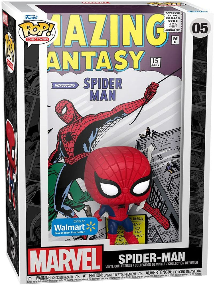Funko POP Pop Cover! Marvel: Amazing Spider-Man (Exc), Collectible Action Vinyl Figure - 60931, Multicolor FUNKO