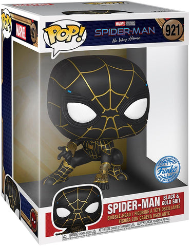Funko Pop! Jumbo: SM: Spider-Man Black & Gold Suit - Spider-Man - Collectable Vinyl Figure - Gift Idea - Official Merchandise - Toys for Kids & Adults - Movies Fans - Model Figure for Collectors