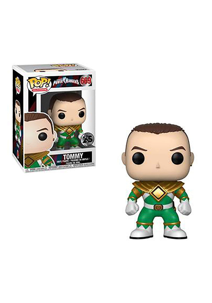 Funko Pop Television: Power Rangers - Green Ranger (No Helmet) Collectible Figure, Multicolor FUNKO