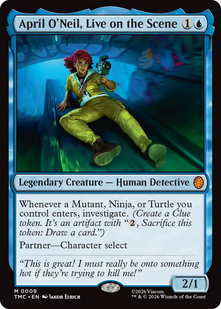 April O'Neil, Live on the Scene [Teenage Mutant Ninja Turtles Commander] Magic: The Gathering
