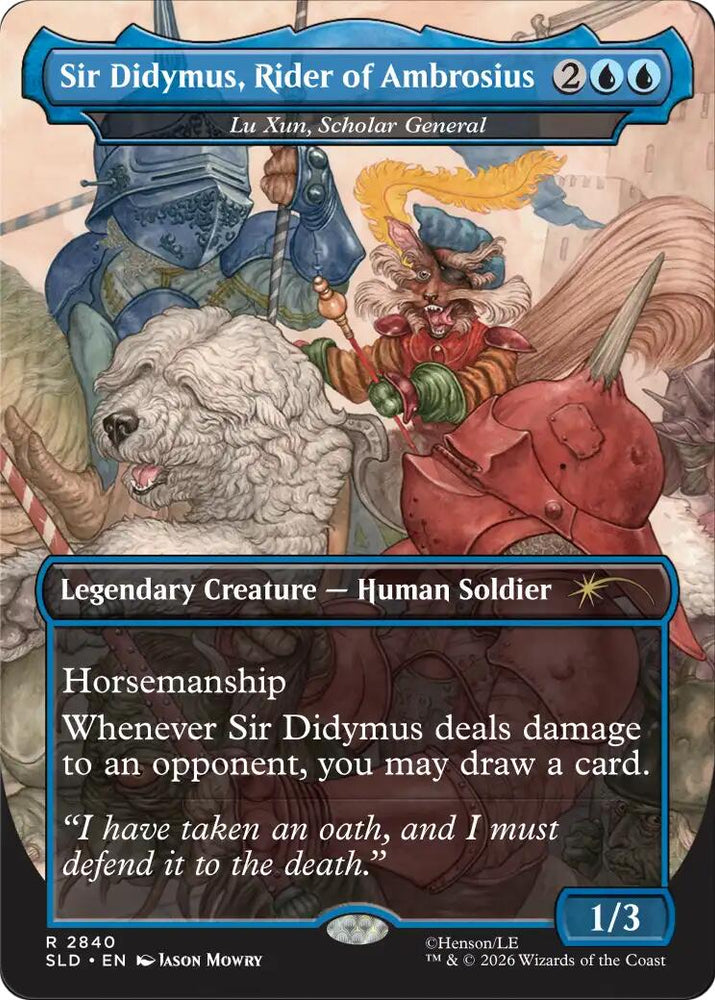 Sir Didymus, Rider of Ambrosius - Lu Xun, Scholar General [Secret Lair Drop Series] Magic: The Gathering