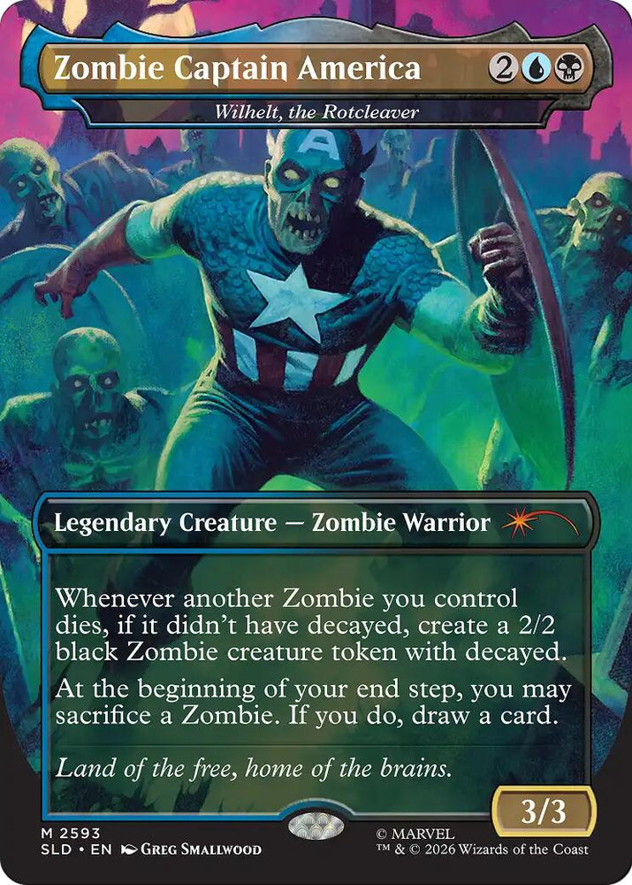 Zombie Captain America - Wilhelt, the Rotcleaver [Secret Lair Drop Series] Magic: The Gathering