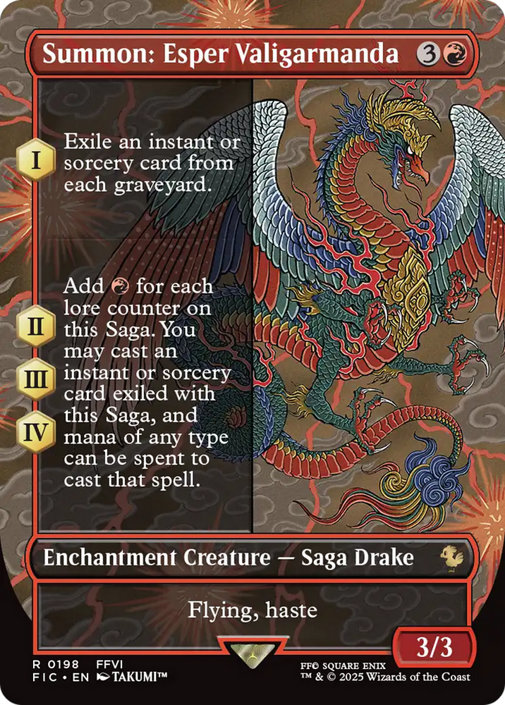 Summon: Esper Valigarmanda (Borderless) [FINAL FANTASY Commander] Magic: The Gathering