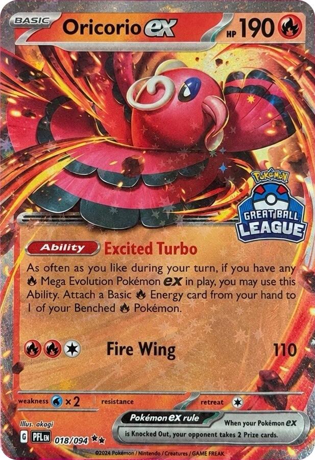 Oricorio ex (018/094) (Great Ball League) [League & Championship Cards] Pokémon