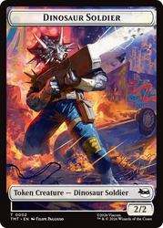 Dinosaur Soldier // Copy Double-Sided Token [Teenage Mutant Ninja Turtles Tokens] Magic: The Gathering