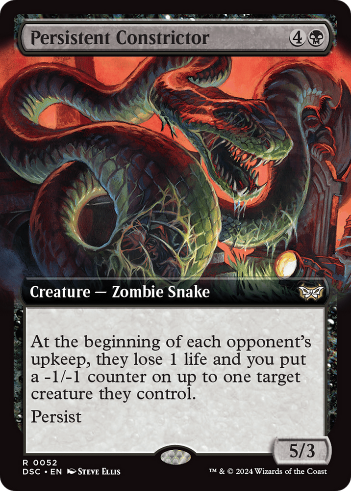 Persistent Constrictor (Extended Art) [Duskmourn: House of Horror Commander] Magic: The Gathering